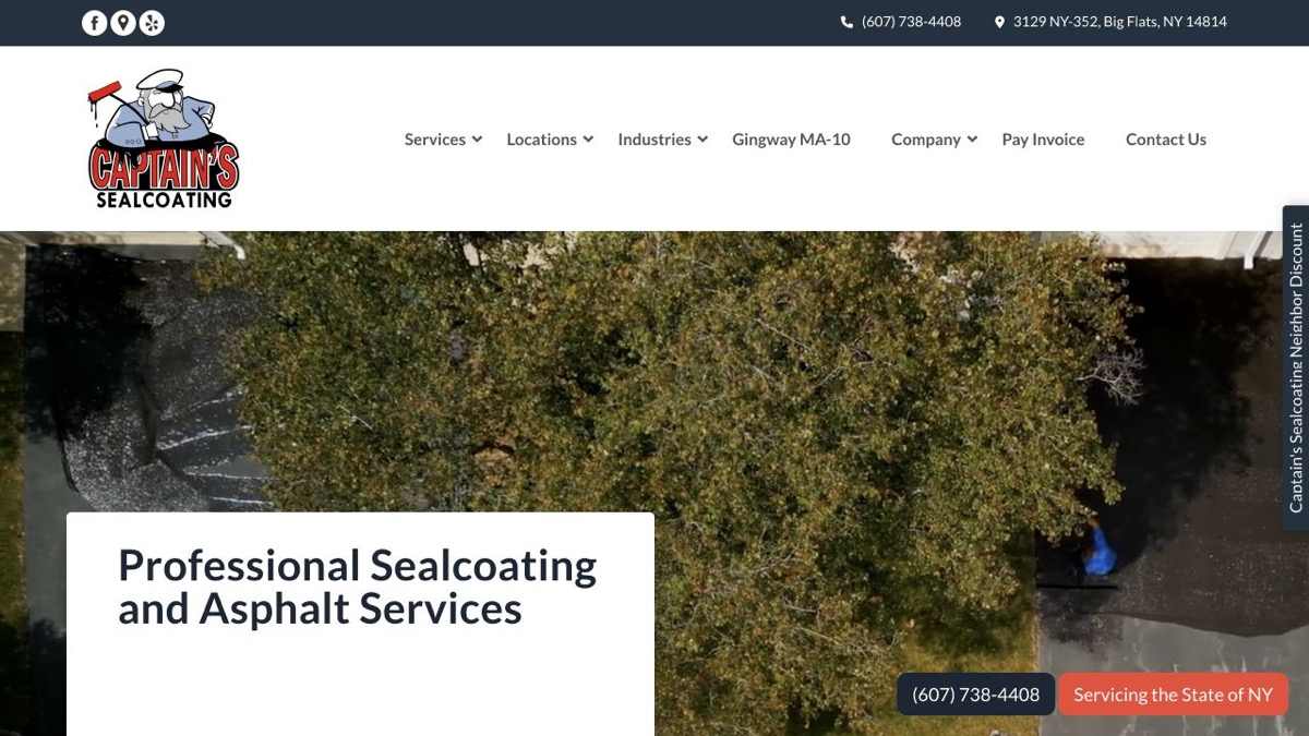 Captain’s Sealcoating website