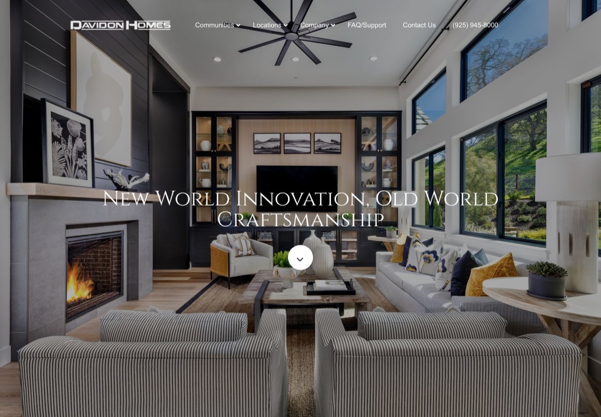 Davidon Homes website